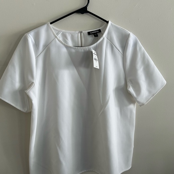Express Tops - Express White Short Sleeve Women's Top